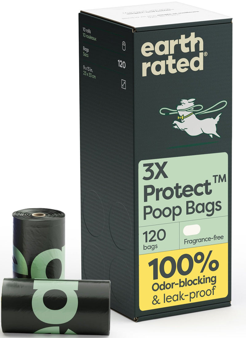 Odor-Blocking Dog Poop Bags Refill Rolls With 3X Protect Technology X5